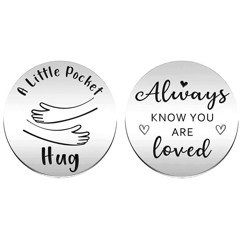 Decision coin double-sided lettering