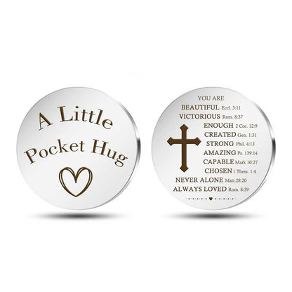 Decision coin double-sided lettering