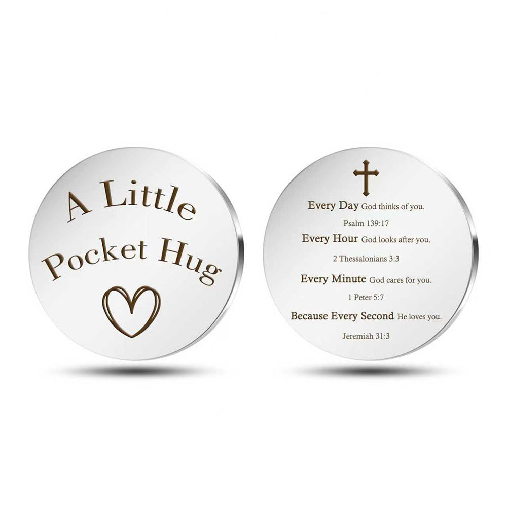 Decision coin double-sided lettering