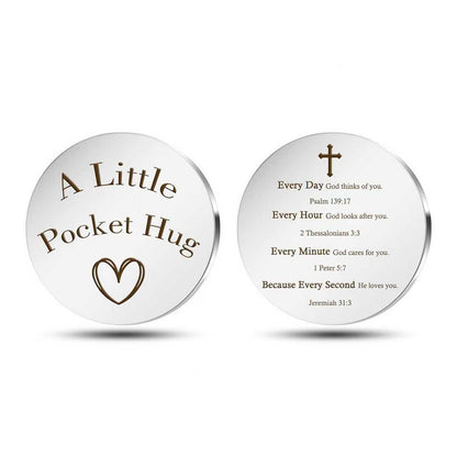 Decision coin double-sided lettering