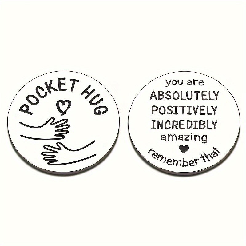Decision coin double-sided lettering