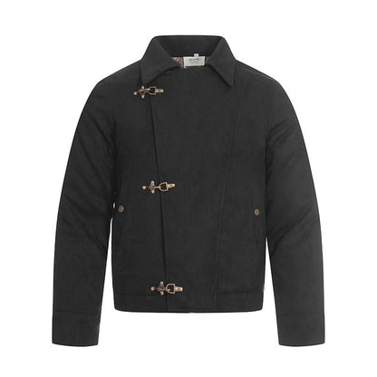 Deconstructed Suede Lapel Jacket