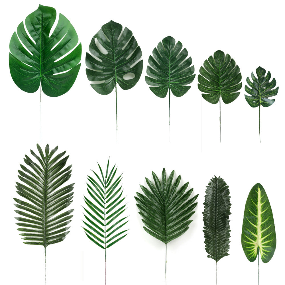 Decorative Artificial Leaves with Rod for Party and Home