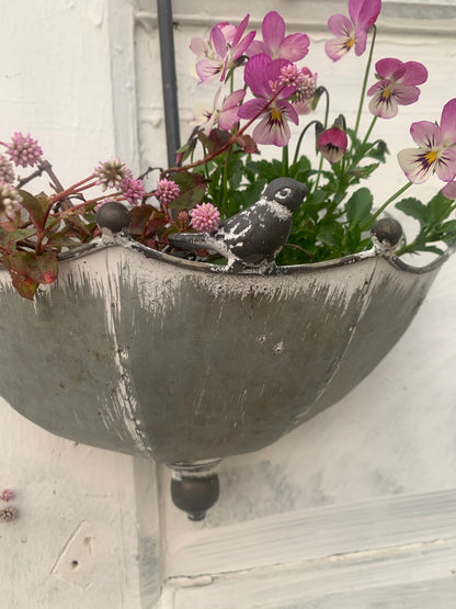 Decorative Bird Umbrella Hanging Flower Pot Stand
