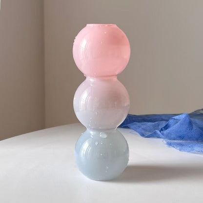Decorative Bubble Glass Flower Vase