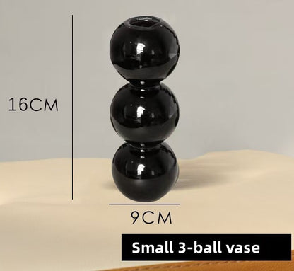 Decorative Bubble Glass Flower Vase