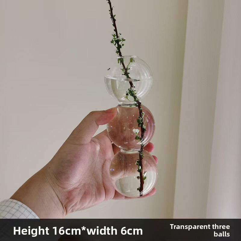 Decorative Bubble Glass Flower Vase