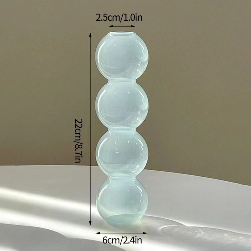 Decorative Bubble Glass Flower Vase