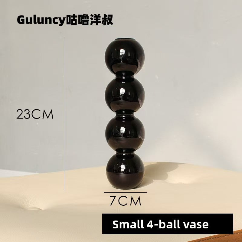 Decorative Bubble Glass Flower Vase
