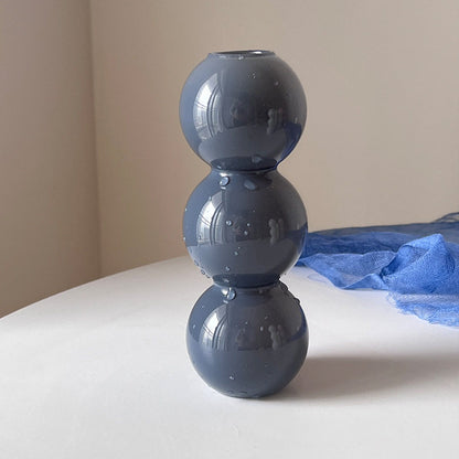 Decorative Bubble Glass Flower Vase