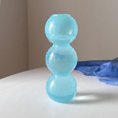 Decorative Bubble Glass Flower Vase