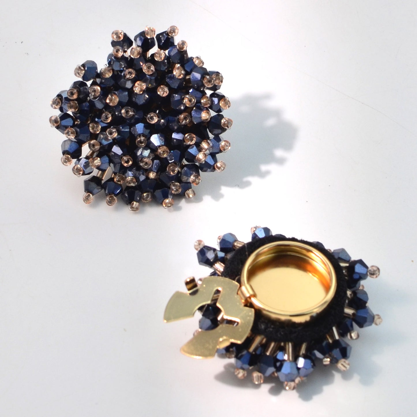 Decorative Button Covers with Crystal Accents