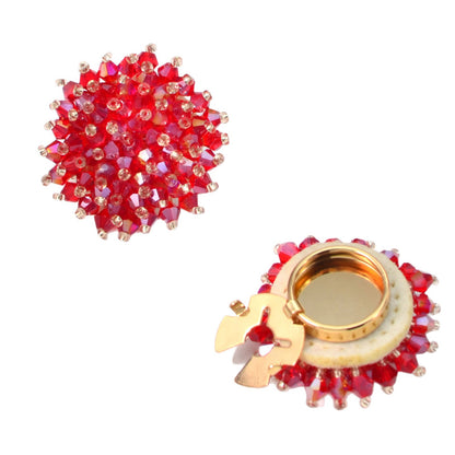 Decorative Button Covers with Crystal Accents