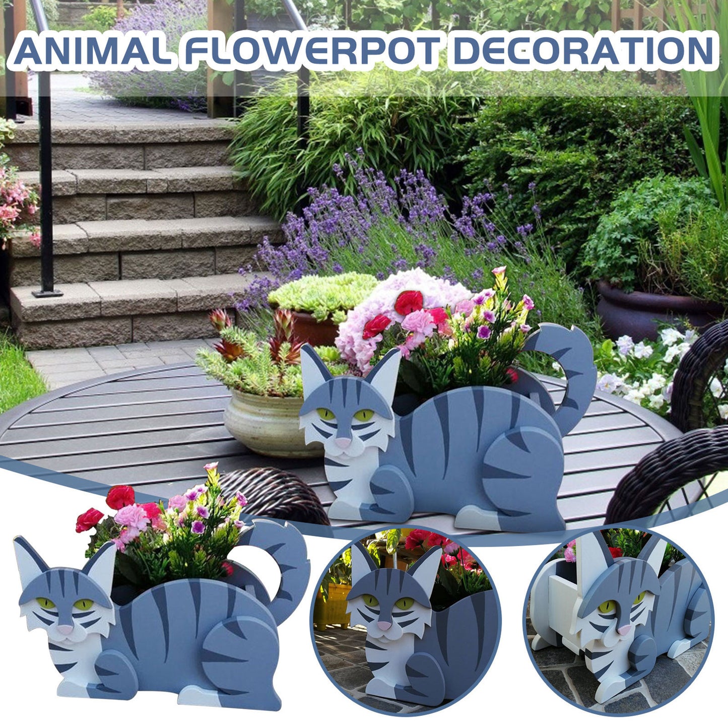 Decorative Cat Shaped Planter