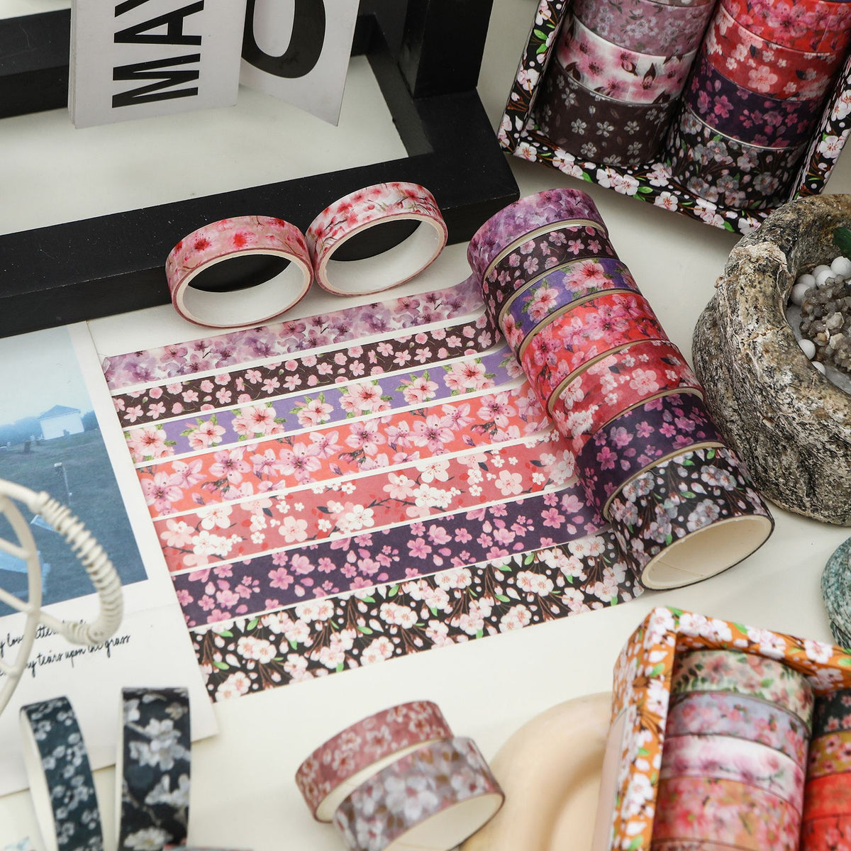 Decorative Cherry Blossom Paper Tape Set