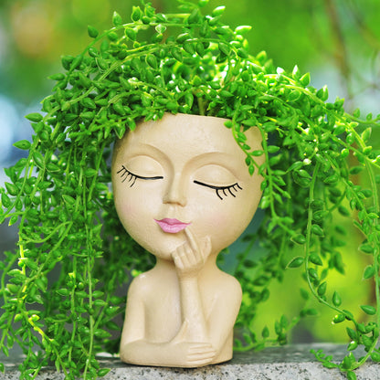 Decorative Face Planter Pot