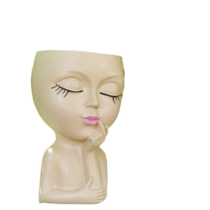 Decorative Face Planter Pot