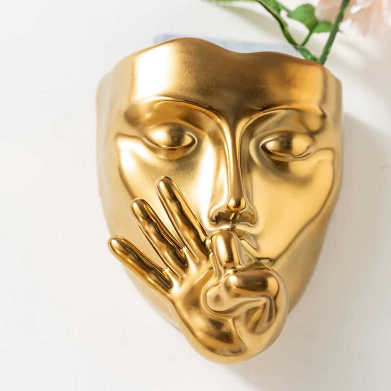 Decorative Face Vase Wall Art
