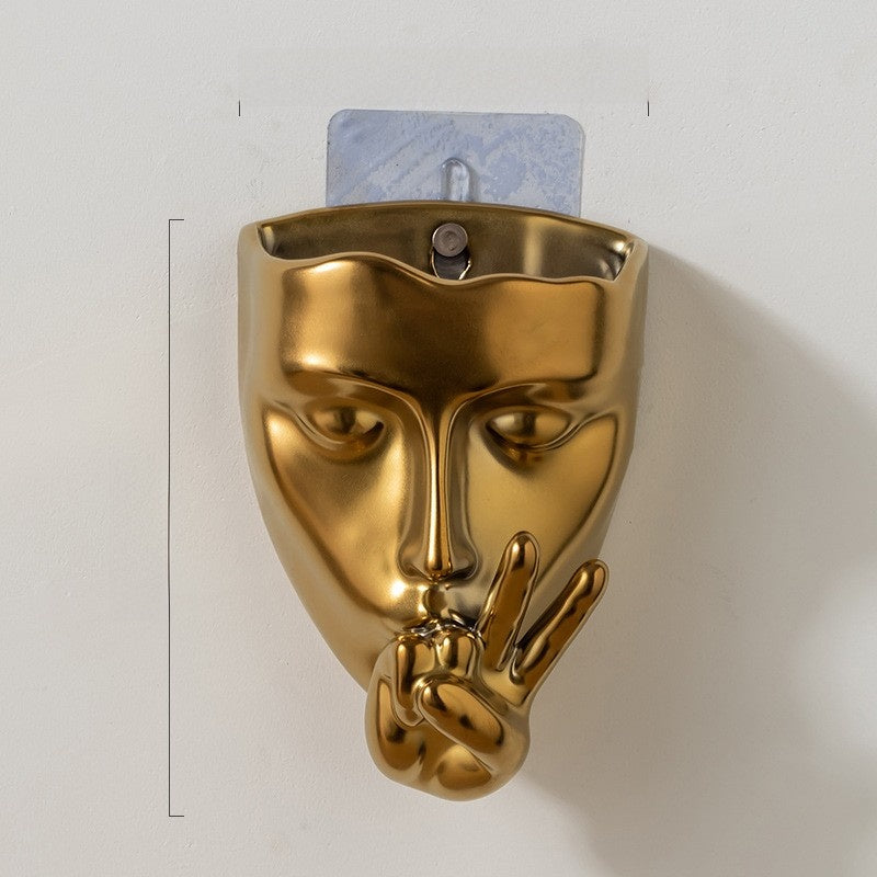 Decorative Face Vase Wall Art