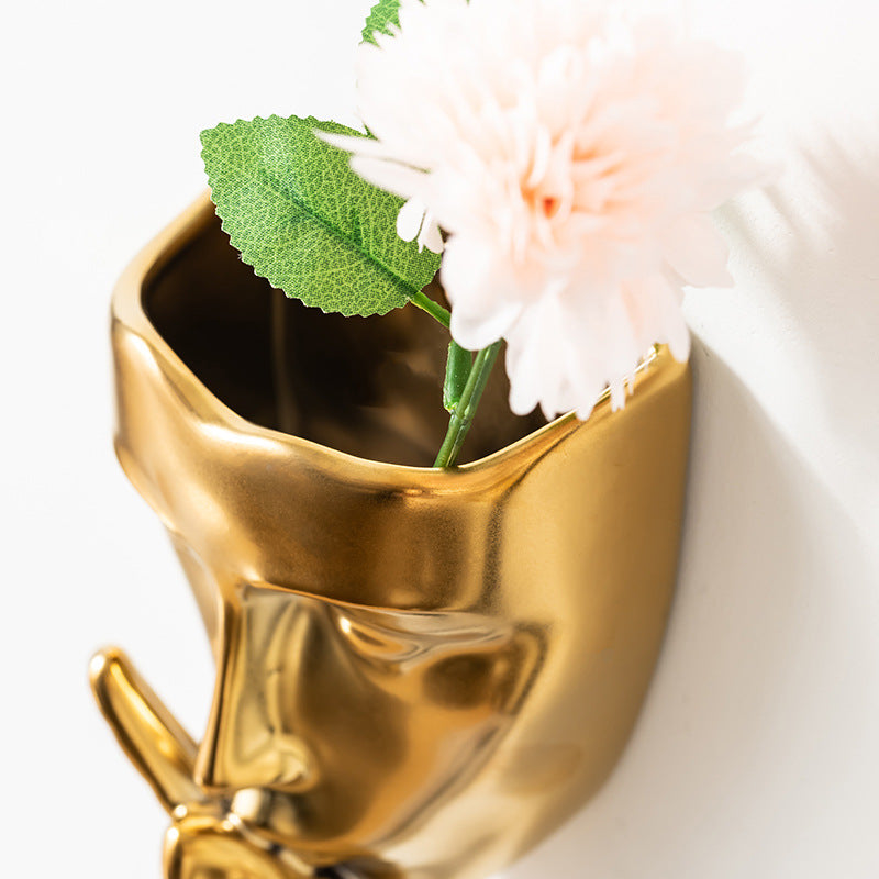 Decorative Face Vase Wall Art