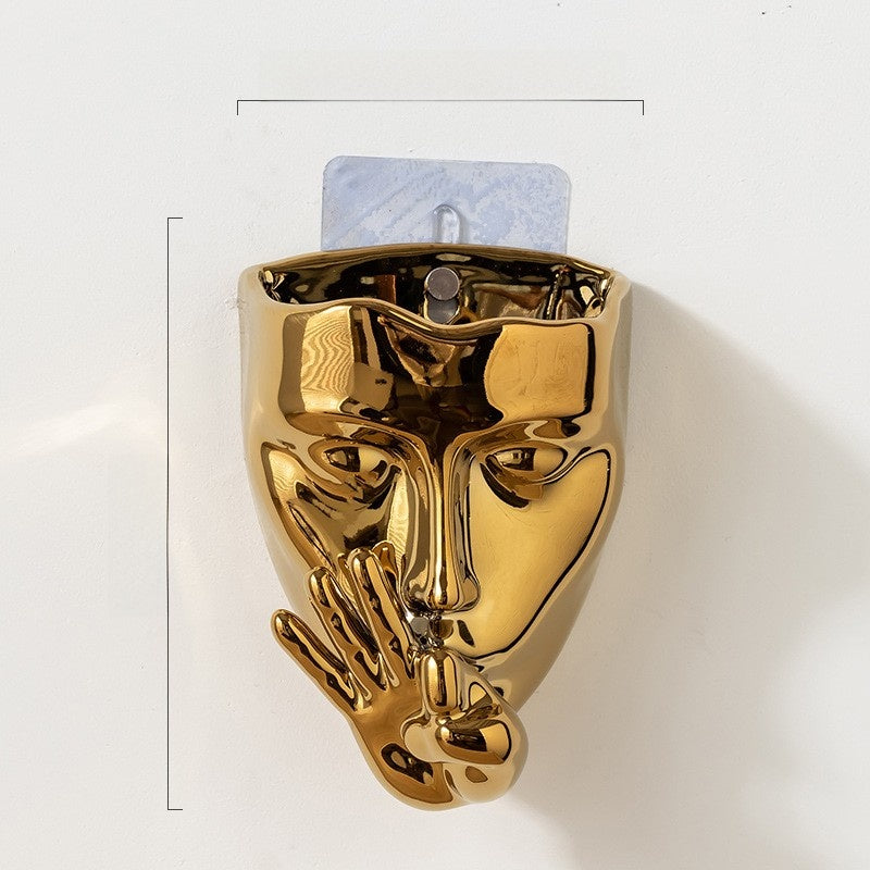 Decorative Face Vase Wall Art