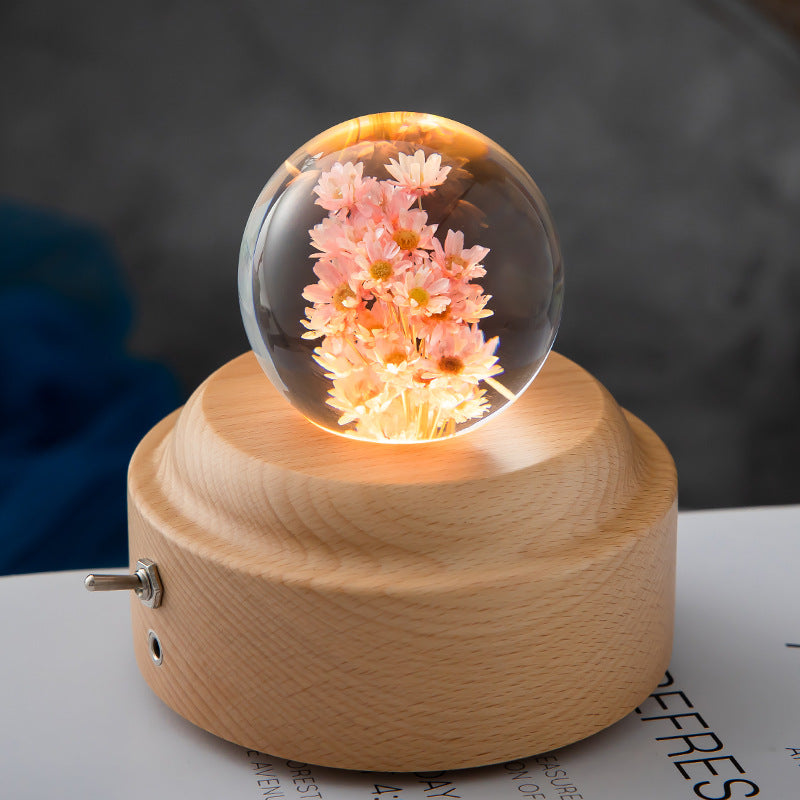 Decorative Floral Crystal Night Light