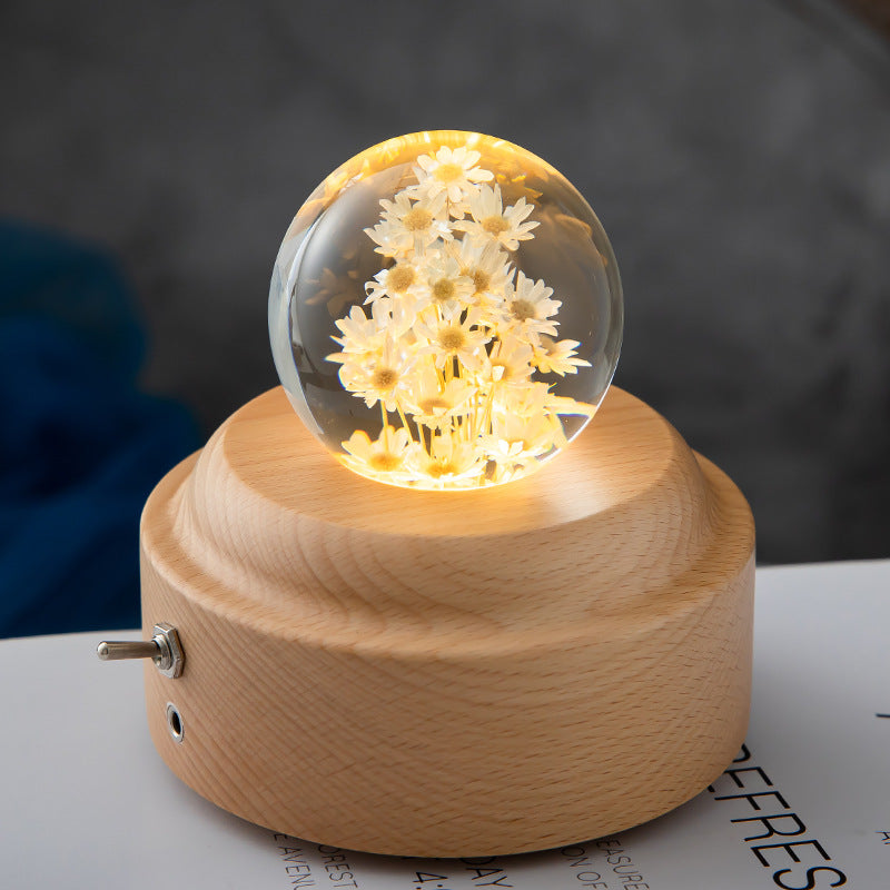 Decorative Floral Crystal Night Light