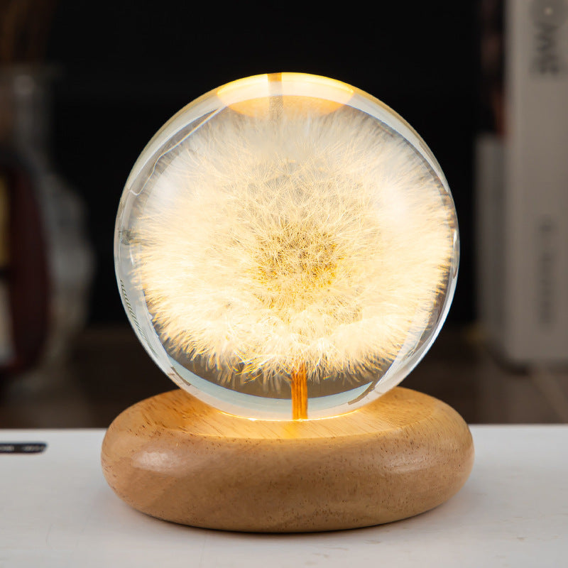 Decorative Floral Crystal Night Light