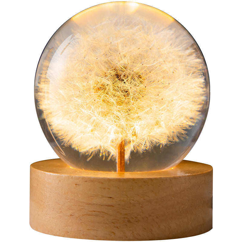 Decorative Floral Crystal Night Light