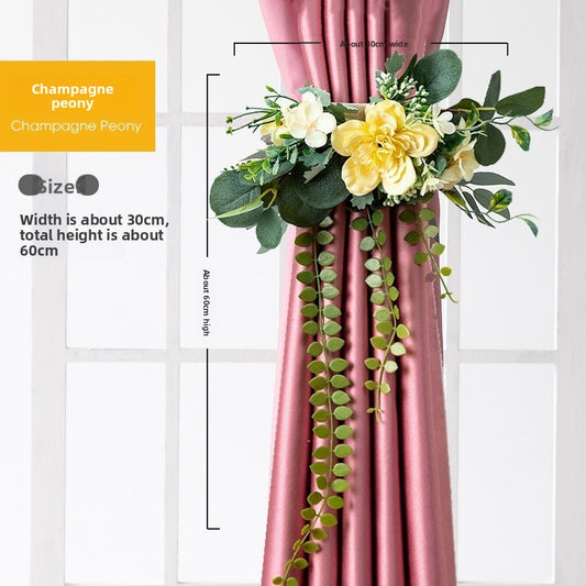 Decorative Floral Curtain Tiebacks
