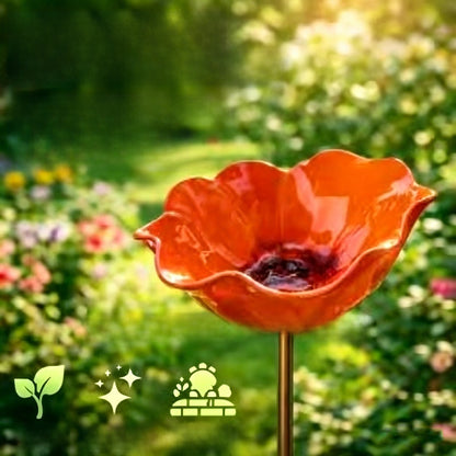 Decorative Garden Bird Feeder with Watering Function