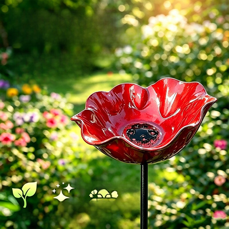 Decorative Garden Bird Feeder with Watering Function