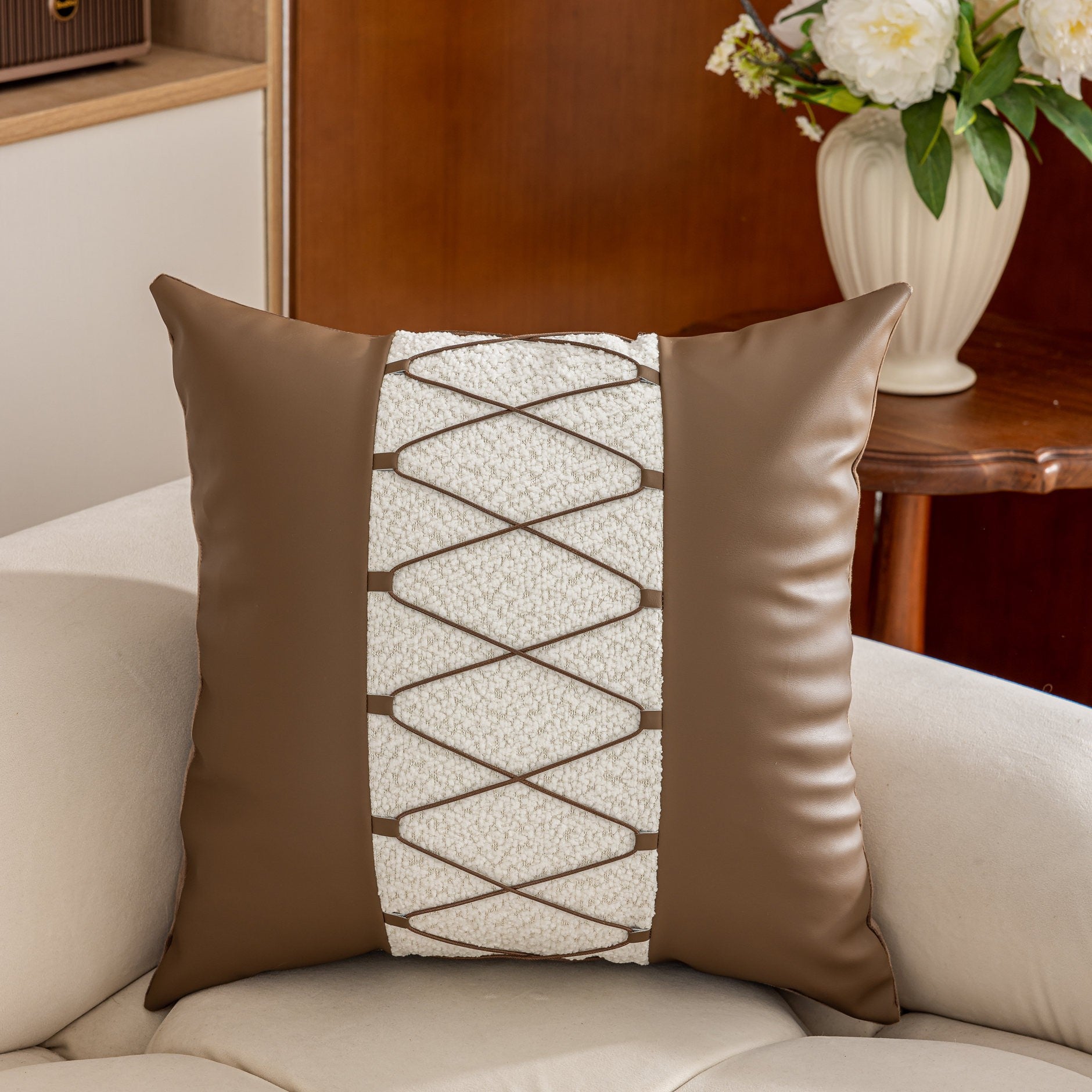 Decorative Imitation Leather Pillow Covers