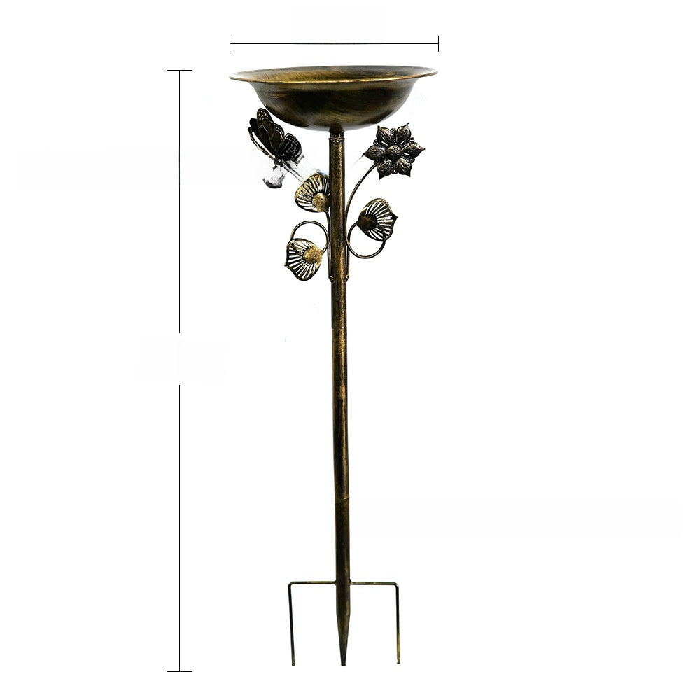 Decorative Iron Bird Bath Feeder