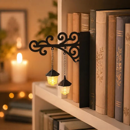 Decorative Iron Lantern Light for Shelf Desk Garden