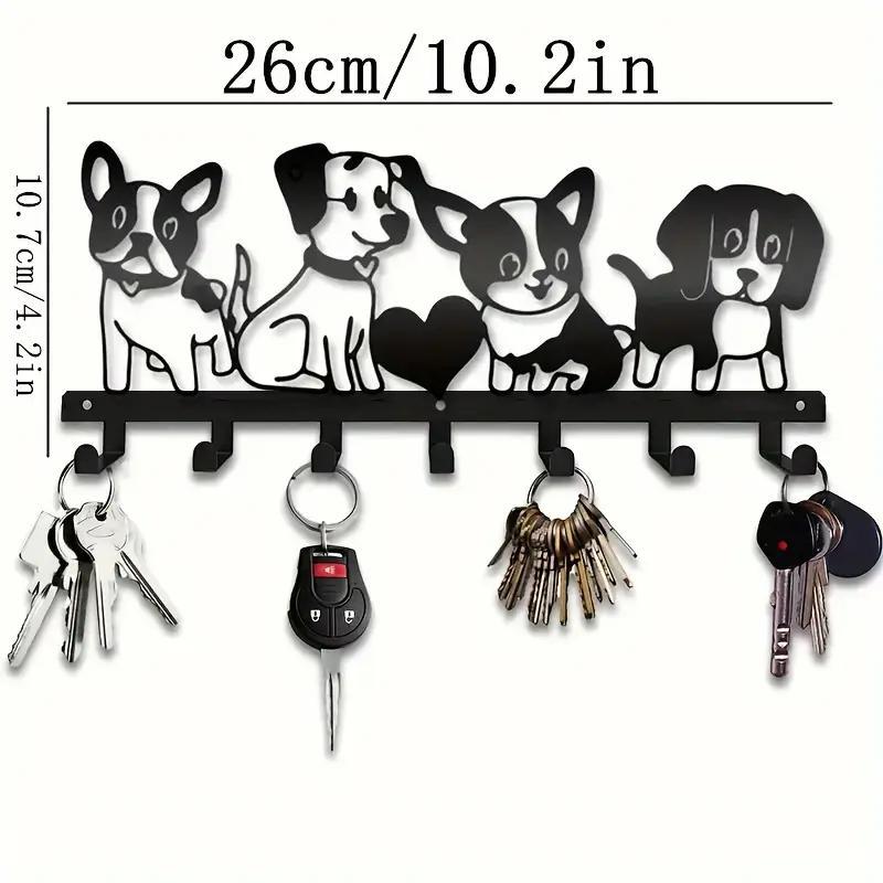 Decorative Iron Multi Hook Wall Rack