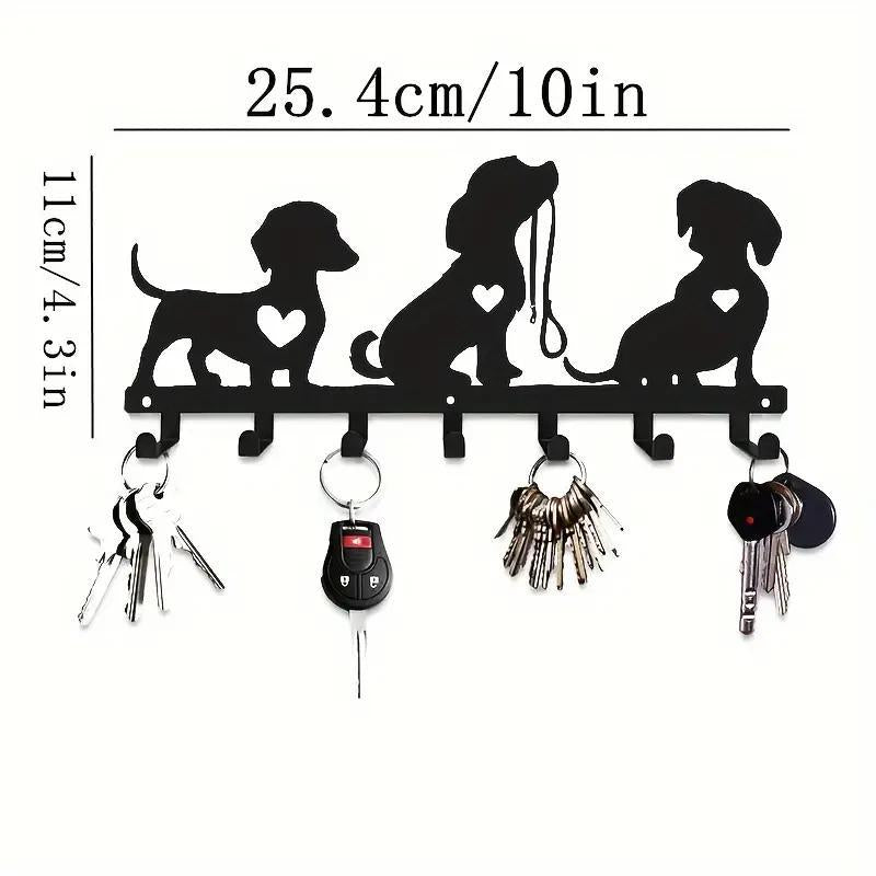 Decorative Iron Multi Hook Wall Rack