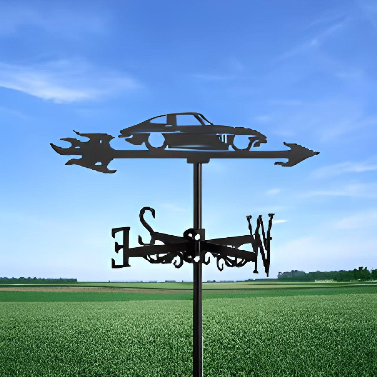 Decorative Iron Weather Vane for Outdoor Garden