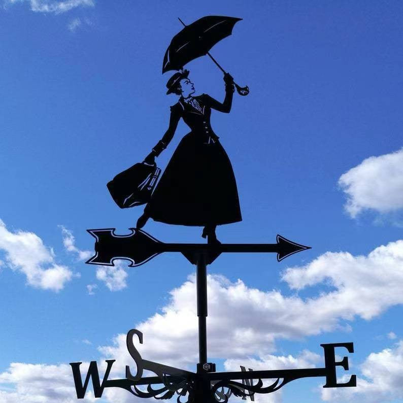 Decorative Iron Weather Vane for Outdoor Garden