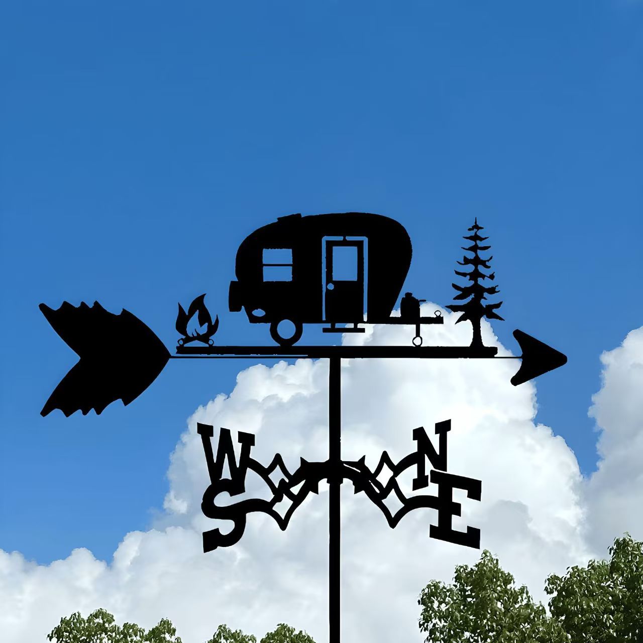 Decorative Iron Weather Vane for Outdoor Garden