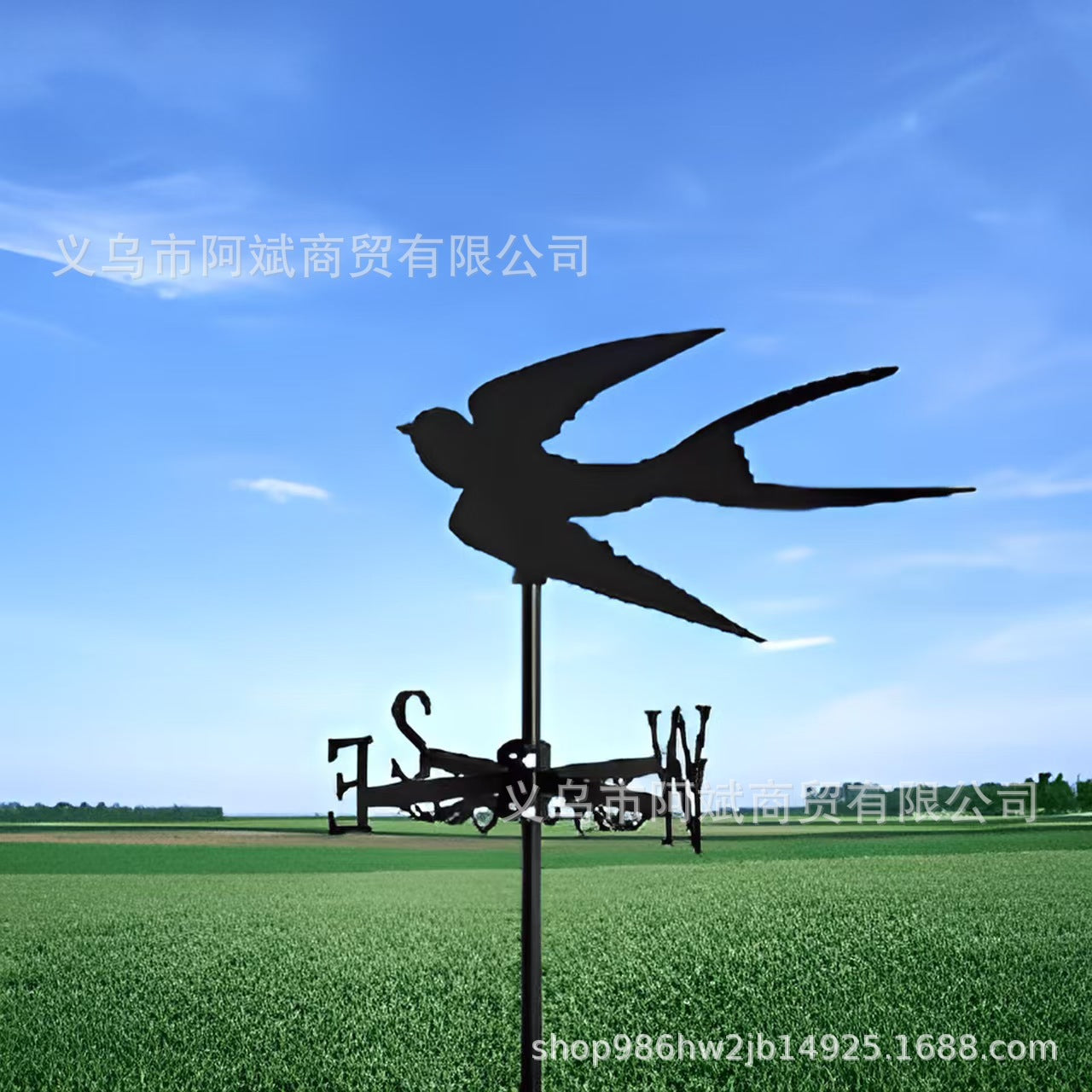 Decorative Iron Weather Vane for Outdoor Garden