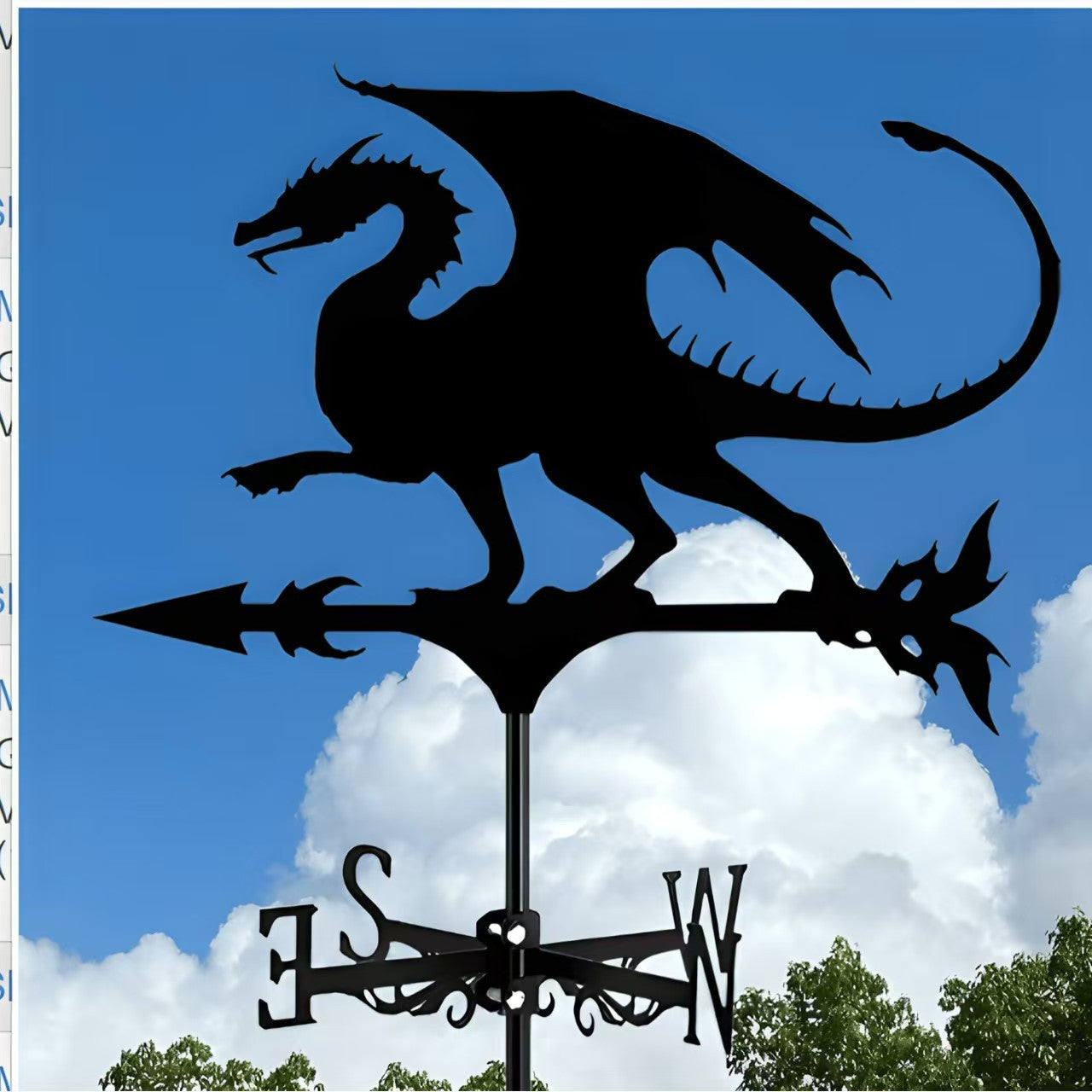Decorative Iron Weather Vane for Outdoor Garden