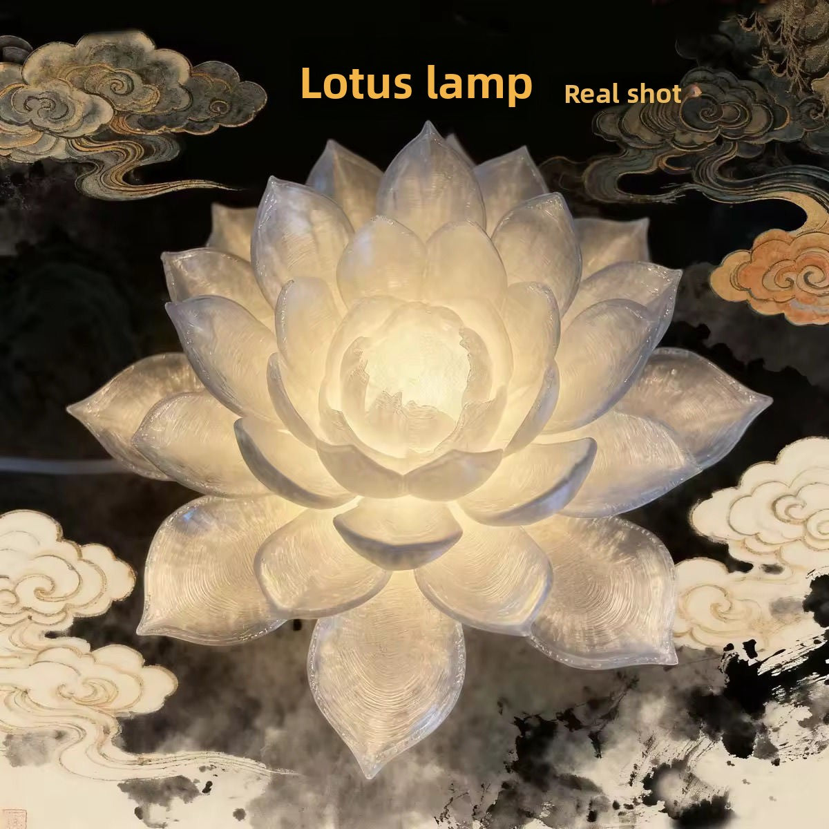 Decorative LED Lotus Lamp with Dual Lighting