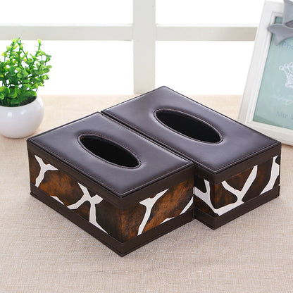 Decorative PU Leather Tissue Box