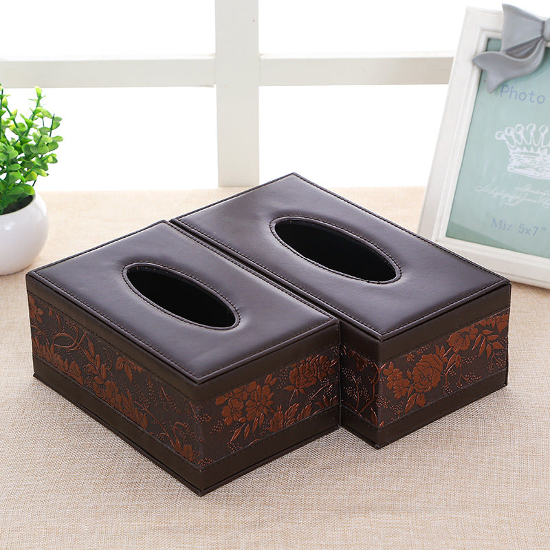 Decorative PU Leather Tissue Box