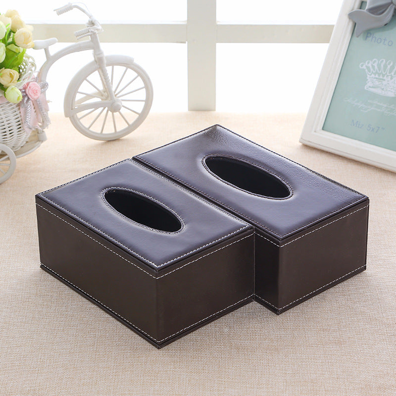 Decorative PU Leather Tissue Box