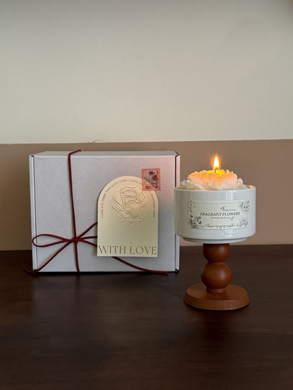 Decorative Scented Candle Gift Set with Ceramic Cup