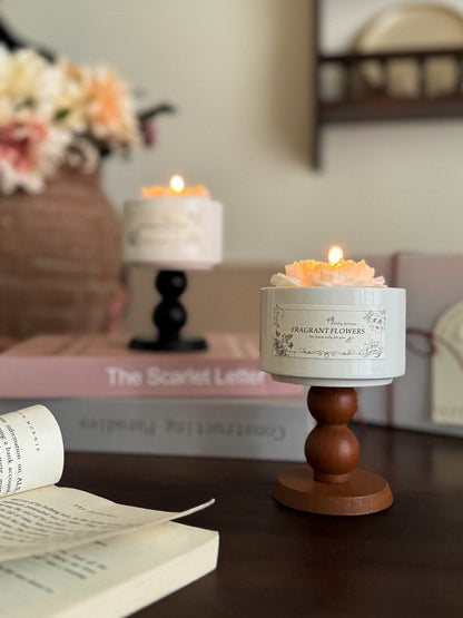 Decorative Scented Candle Gift Set with Ceramic Cup