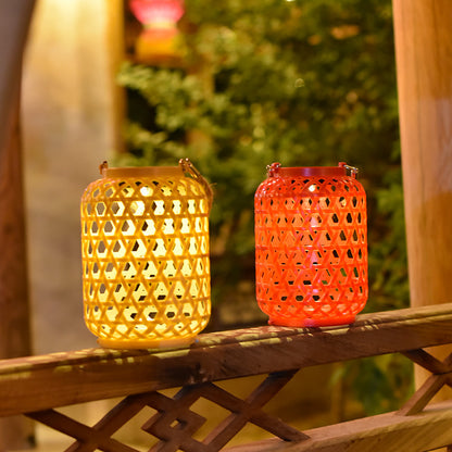 Decorative Solar Rattan Garden Lantern