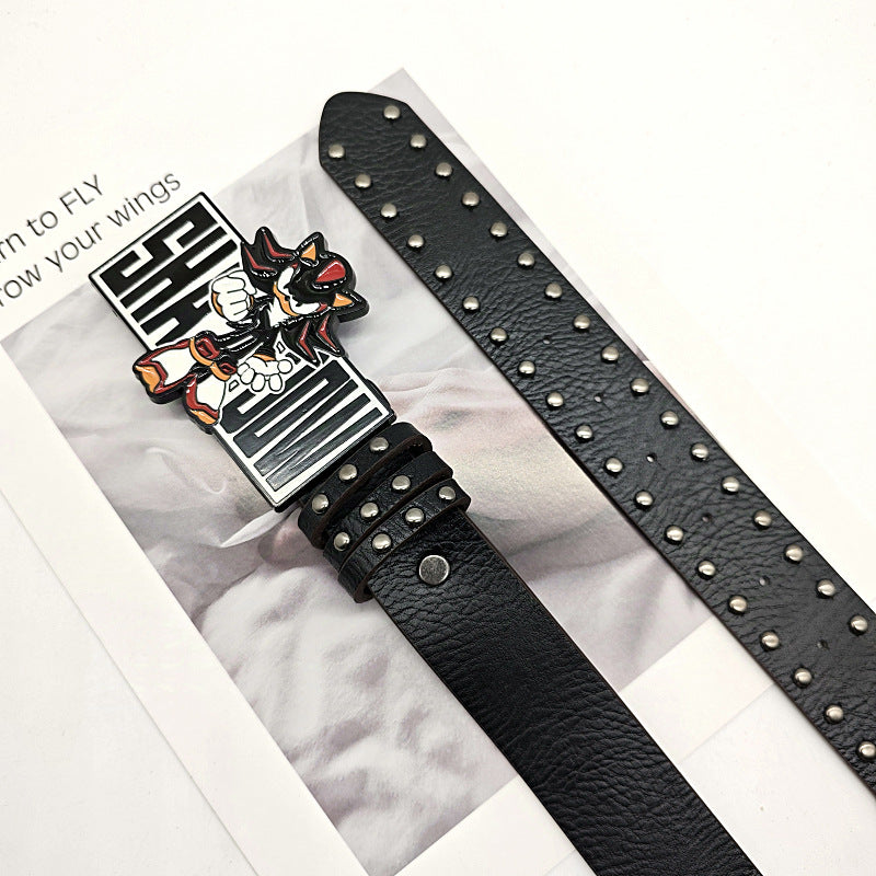 Decorative Sonic Buckle Belt